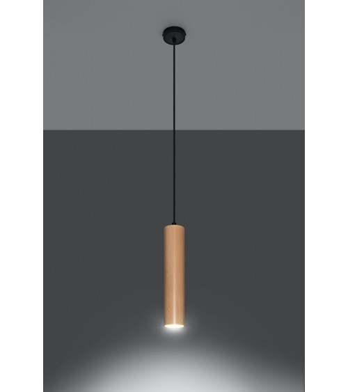 SOLLUX Lampa wisząca Lino 1 drewno