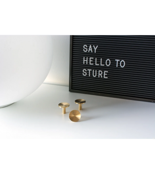 Gałka meblowa STURE mosiężna szczotkowana nielakierowana BESLAG DESIGN