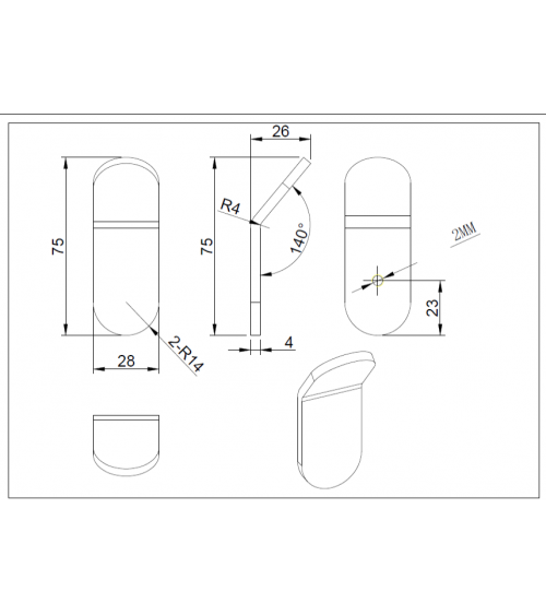 Haczyk łazienkowy pojedynczy bez wiercenia czarny mat Taco HOZZE