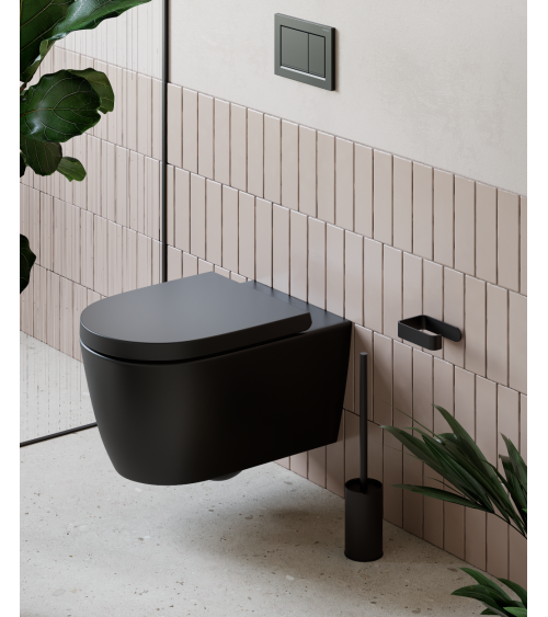 Szczotka do WC wolnostojąca czarny mat Hozze